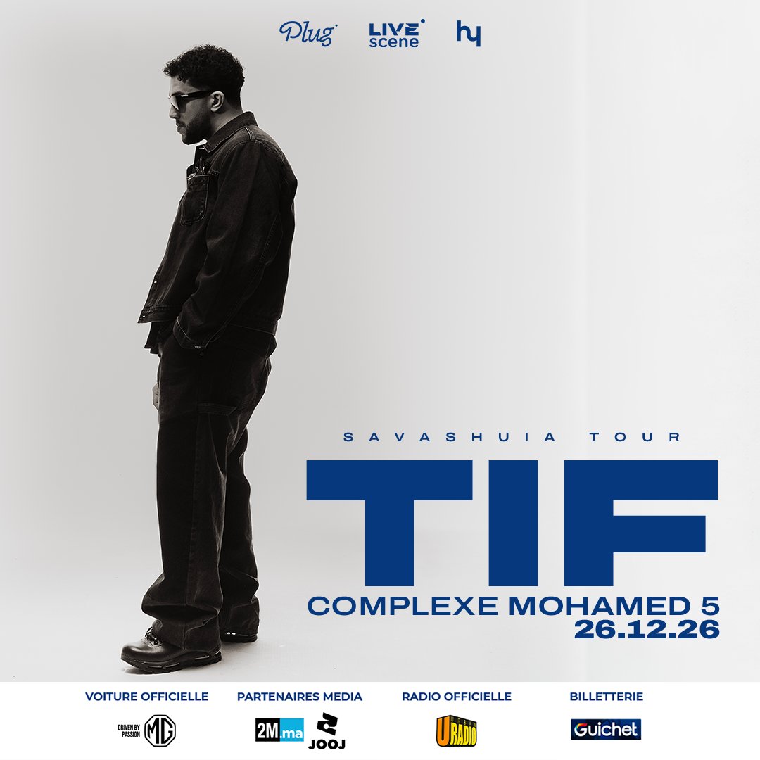 Affiche TIF, Savashuia Tour, Complexe Mohamed 5, 26.12.26